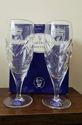 Buy Liverpool Fc Royal Doulton - Beer Crystal Glasses - Vintage & Rare • 35£