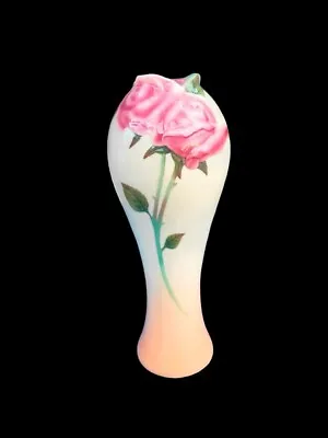 Buy Franz Porcelain XP1816D White Vase Pink Roses Flowers Bud Floral Wei Xuei Mei • 75£