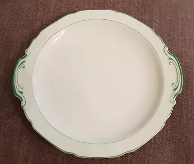Buy W.H. Grindley & Co Serving Plate Platter 26.5cm White & Green Very Old • 8£