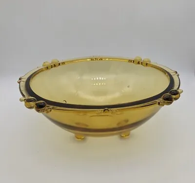 Buy Vintage 1930s Sowerby Amber Glass Trifle Dessert Bowl Dish Art Deco • 6.95£
