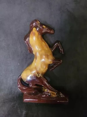 Buy Vintage BLUE MOUNTAIN Arts Pottery Rearing Horse 12  Brown/ Tan TerraCotta • 40.69£
