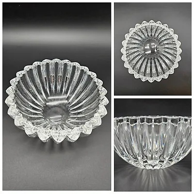 Buy Tiffany & Co. Crystal Glass Candy Bowl Dish Heart Edge Rimmed Scallops Signed  • 67.24£