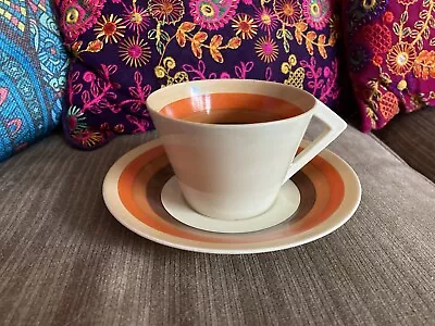 Buy Clarice Cliff Banded Conical Cup And Saucer • 135£
