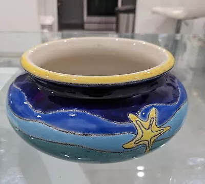 Buy Vintage , Modern ARTESA Art Studio Pottery . Sea Theme “Caribe” Vase • 23.68£