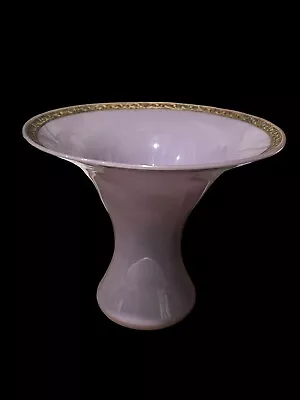 Buy Antique Cambridge Glass Helio Lilac Purple Vase Gold Accent 7”x8.5” • 140.54£