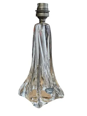 Buy French Vintage, Daum Crystal Lamp Base, Engraved Mark And Label, Circa Mid 20thc • 90£