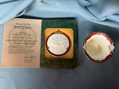 Buy Vintage Pfaltzgraff YULETIDE Bone China Votive Candle Holder Ornament Set Of 2 • 19.28£