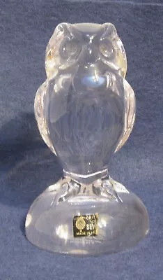 Buy Sevres France Owl Glass Paperweight • 26.49£