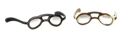 Buy Dolls House Spectacles Black & Gold Reading Glasses Miniature 1:12 Accessory • 3.75£