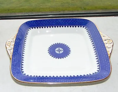 Buy Antique Wedgwood China Lynn Pattern X7608 Cake Plate 23cm C1910 Blue • 15£