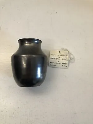 Buy Vintage Prinknash Pewter Luster Small Vase Abbey Pottery Hand Made By Monks • 11.86£
