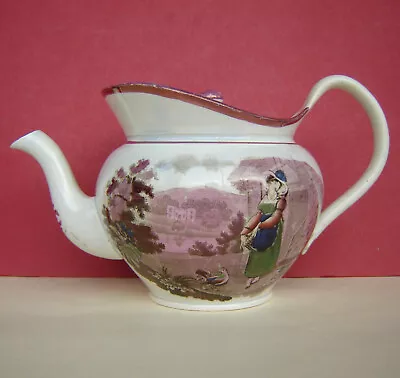 Buy William Smith Pearlware Teapot Woman With Hens C1840 • 64£