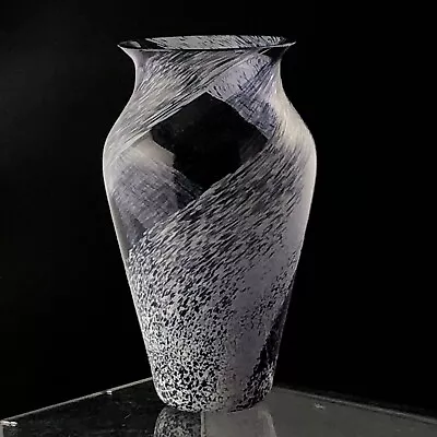 Buy Vintage Caithness 4.5 Inch Vase, Blue Waterfall Swirl In Bin 7 • 5.50£