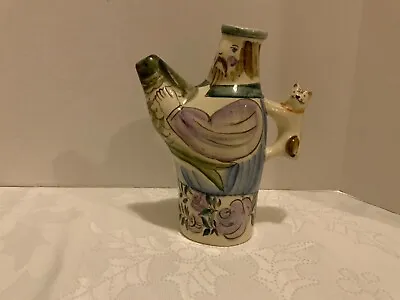 Buy  Vintage Kitty Cat And Man Teapot Ceramic. Unusual  • 61.57£