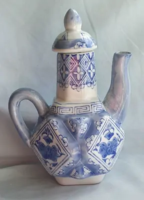 Buy Vintage Blue & White 7.5  Tea Pot - Made In China #R135 • 4.99£