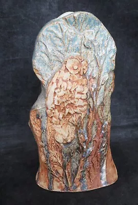Buy BERNARD ROOKE Studio Pottery - Owls Vase - Signed BR - Handcrafted Art Pottery • 35£