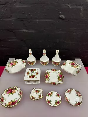 Buy 11 X Royal Albert Old Country Roses Trinket Dish Pin Dishes Vases Shell Job Lot • 29.99£