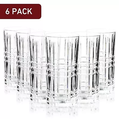 Buy 6 Highball Whisky Diamond Cut Regal Transparent Whiskey Glasses • 13.85£
