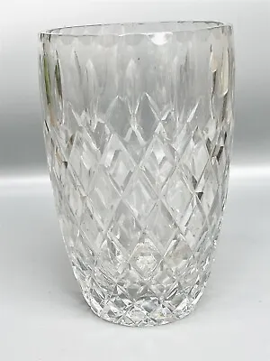 Buy Vintage / Antique Glass Diamond Cut Flower Floral Vase • 22.99£