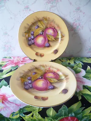 Buy 2 Aynsley Orchard Fruit Pattern Dinner Plates 26.5 Cm English China D.Jones • 20£