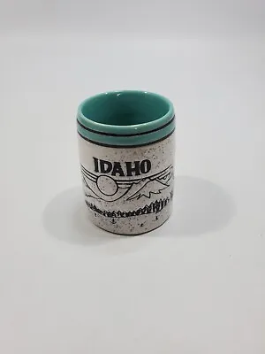 Buy Idaho Blue/Green Speckled Ceramic Shot Glass Collectible Gift Mountain Moose • 17£