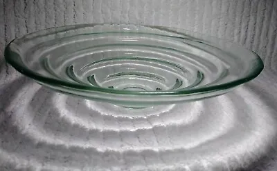 Buy Vintage Green Glass Bowl Dish Bubbles Uneven Round Ribbed 8  Seeded Fruit Candy • 23.58£