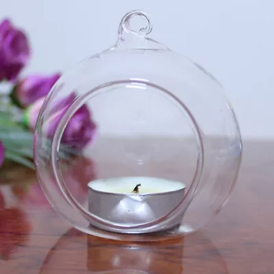 Buy 36x Glass Balls Hanging Fillable Baubles Wedding Table Candle Tealight Holder UK • 70.95£
