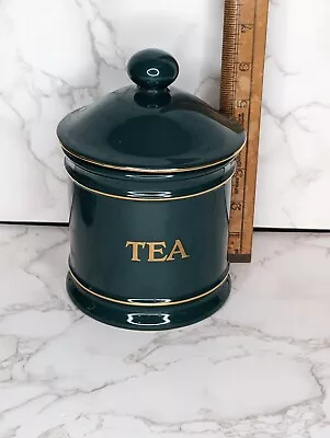 Buy Vintage Hornsea Pottery 6 1/2  Regency Green & Gold Tea Storage Jar Excellent • 12.99£