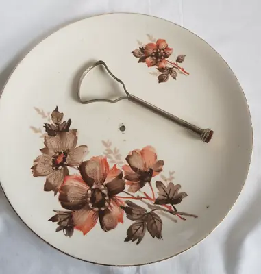 Buy Lord Nelson Pottery, Vintage Ceramic Cake Plate With Metal Handle • 3.99£