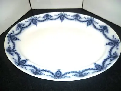 Buy Vintage Losol Ware Large Flow Blue Meat Plate 18  • 27£
