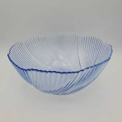 Buy Vintage Turkish Pasabahce Glass Fruit Bowl Salad Bowl Textured Blue Purple Color • 19.99£