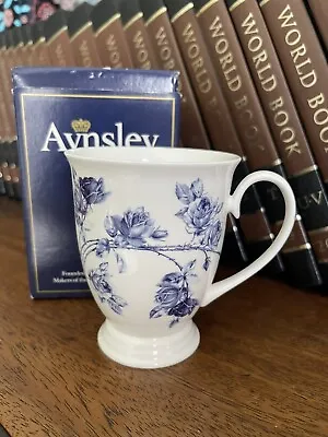 Buy Aynsley Elizabeth Rose Blue Footed Mug English Fine Bone China  • 19.99£