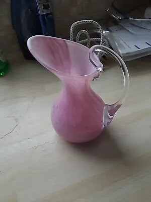 Buy Vintage Heron Glass Vase  Pink Iridescent Art Glass,, Posy Vase • 5£