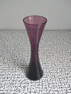 Buy 60s 70s Vintage Retro Purple Art Glass Bud Stem Vase Swedish MCM  • 12£