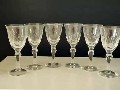 Buy 6 X Vintage STUART Crystal  CAMELOT   Pattern Sherry Glasses - Signed-VGC • 39.99£