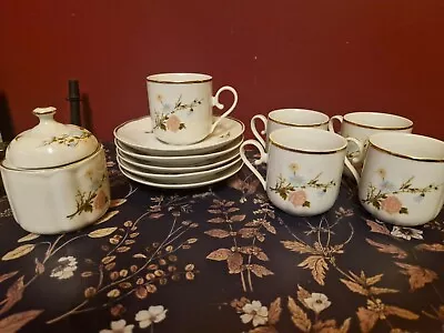 Buy Alba Iulia Romanian Vintage China Tea Set 5 Cups & Saucers And 1 Sugar Pot • 4.99£