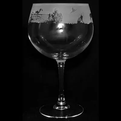 Buy Animo Glass Woodland Engraved Gin Balloon Large Copa Glass Glassware Gift Box • 22.99£