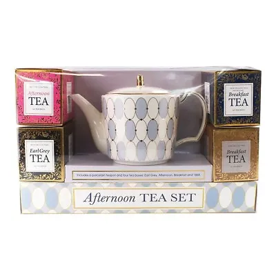 Buy New English Teas® Afternoon Tea Set With Porcelain Tea Pot • 29.99£