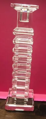 Buy Candlestick Holder Single Galway Living Galway Irish Living Clear Glass Tower • 19.99£