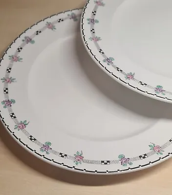 Buy Shelley 1920s Fine Bone China Dinner Plates Rose And Pansy Pattern 11235 X 2 • 6£