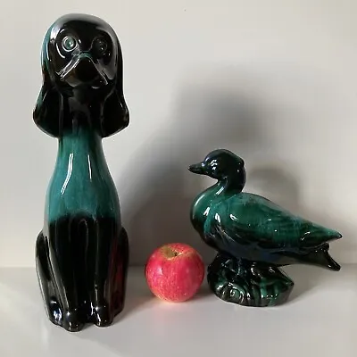 Buy  Blue Mountain Pottery BMP Canada Tall Dog & Large Duck Bird Animal Ornaments  • 19.99£