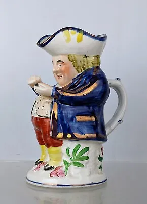 Buy Antique 19c Snuff Taker Toby Jug Copper Lustre Gaudy Welsh Staffordshire Pottery • 69.95£