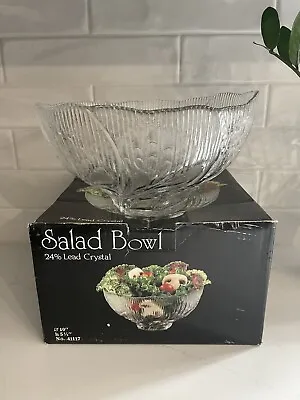 Buy Vintage 24% Lead Crystal Glass Salad Bowl Germany  • 27.81£