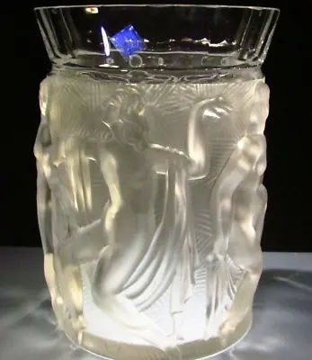 Buy Desna Bacchantes Art Deco Vase Crystal Glass Schlevogt Hoffmann Czech Bohemia • 163.28£