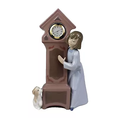 Buy Nao Grandfather Clock Ornament Girl & Dog Porcelain Figurine By Lladro (545)  • 70£