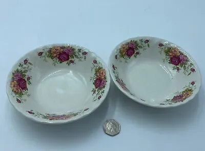 Buy A Pair Of Vintage Myott & Meakin Staffordshire Rose Garden Cereal/Soup Bowls  • 6.99£