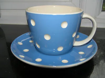 Buy Original T G Green Cornishware Blue Domino Tea Cup & Saucer New Made England • 16£