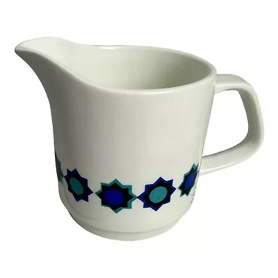 Buy J&G Meakin Cadiz Creamer Milk Jug White Blue Geometric Pattern 3  Tall Ceramic • 9.99£