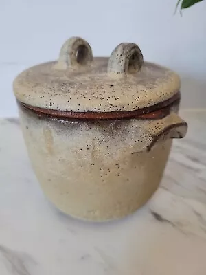 Buy Vintage Studio Pottery Stoneware Pot With Lid • 17.99£