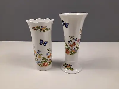 Buy 2 X Aynsley Bone China Cottage Garden Vases In Good Condition • 7£